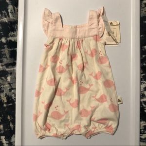Baby Gap Whale Romper in Pink and Cream